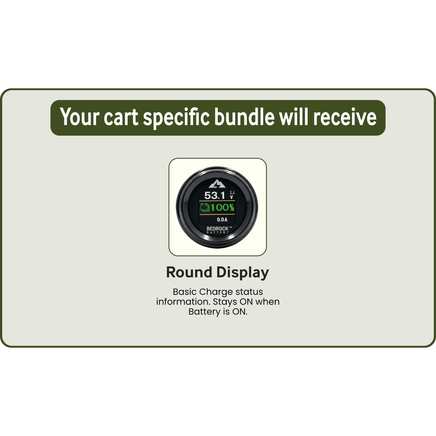 Bedrock Battery Round Charge Meter