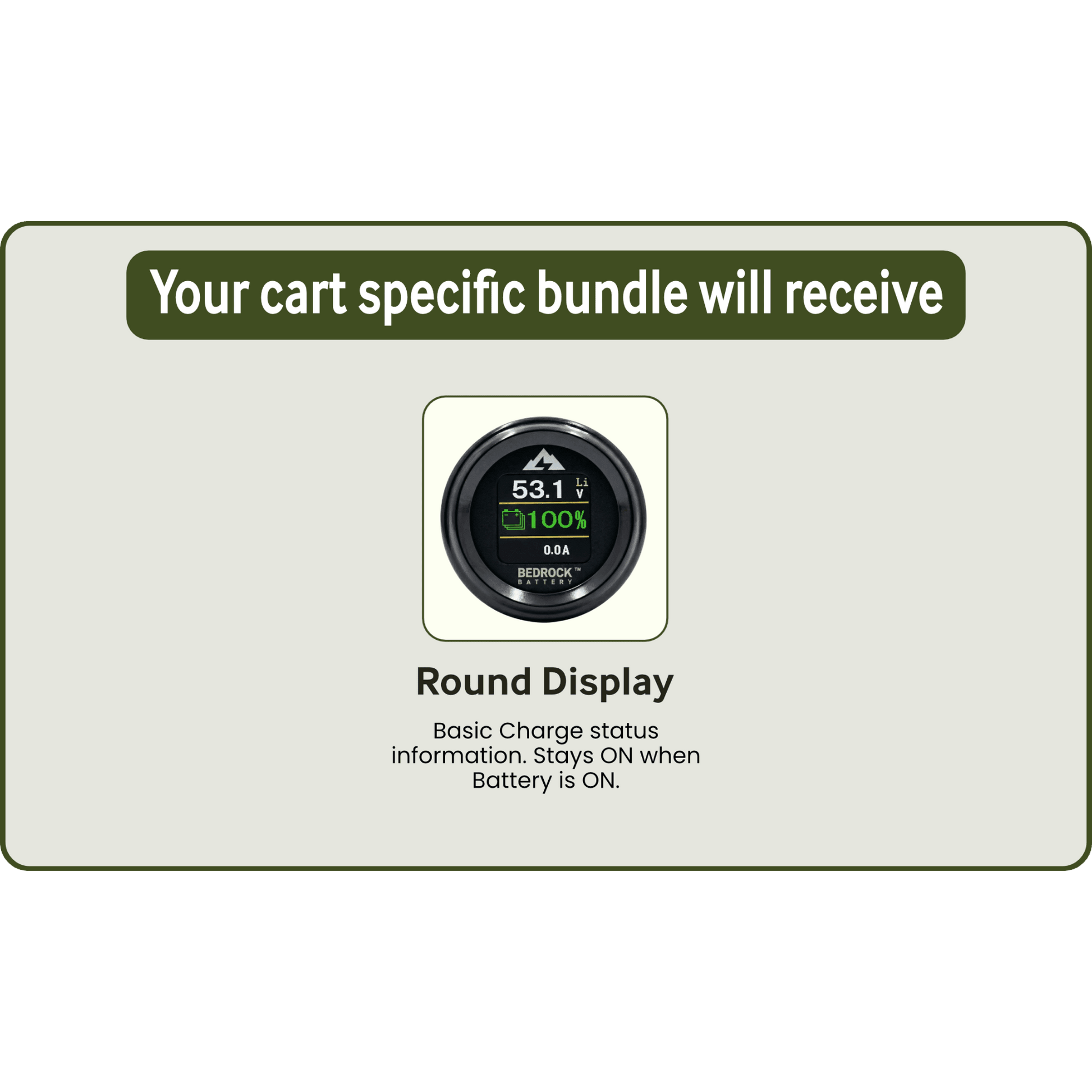 Bedrock Battery Round Charge Meter