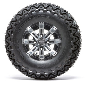 10 GTW Storm Trooper Black Wheels with 22 Predator A/T Tires  Set of 4