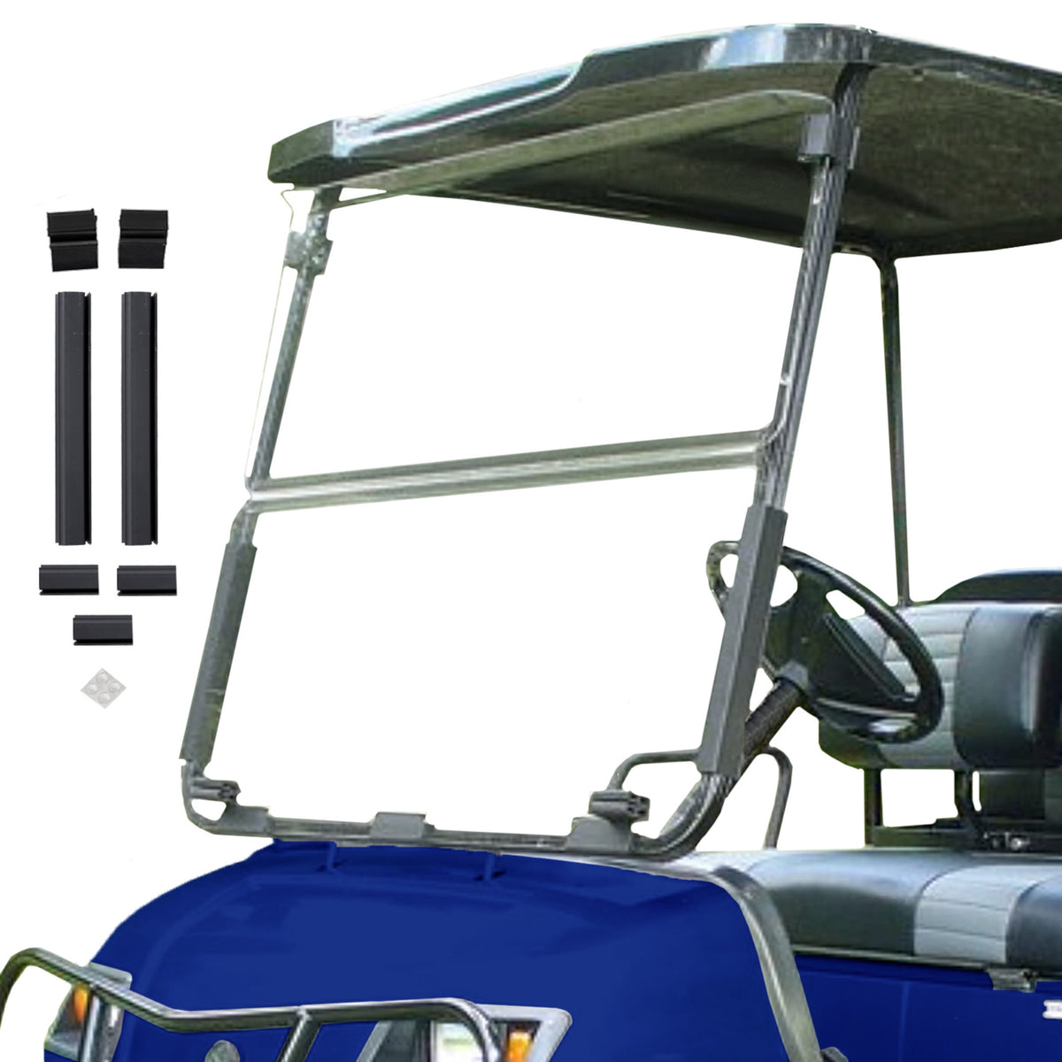 Clear Yamaha Folding Windshield - 1/4″ (Models G14-19)