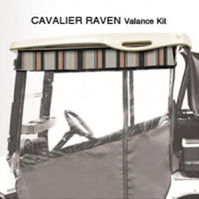 Red Dot Chameleon Valance With Cavalier Raven Sunbrella Fabric For Yamaha Drive2 (Years 2017-Up)