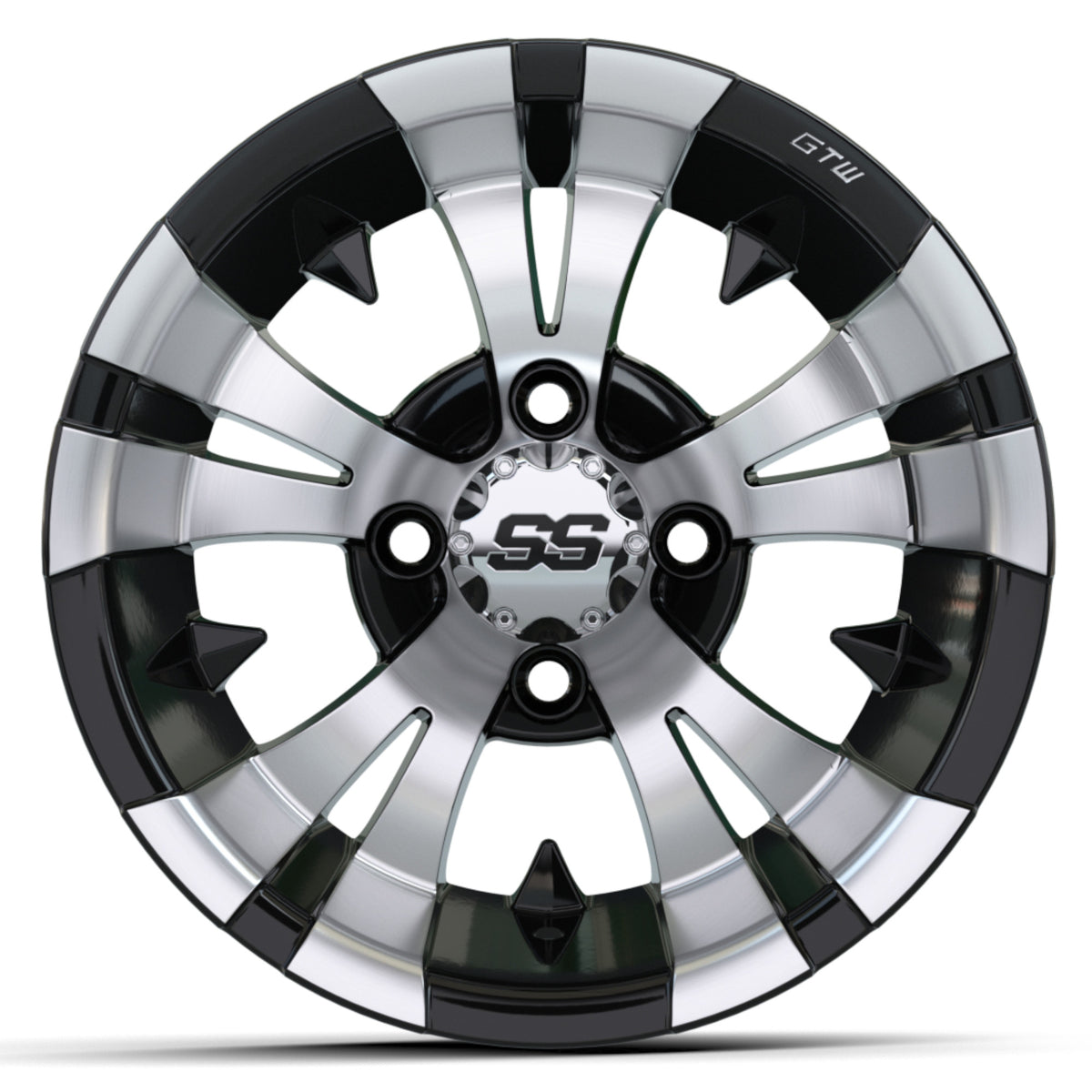 GTW Vampire 12x7 Machined Black Wheel