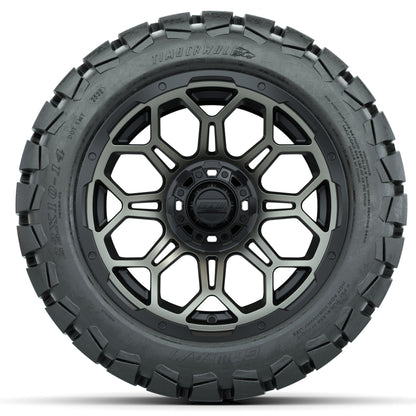 14 in GTW Bravo Wheels with 22x10-14 GTW Timberwolf All-Terrain Tires (Set of 4)