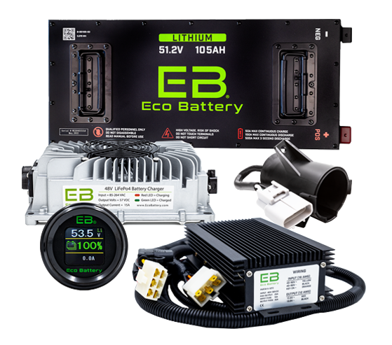 Eco Battery 48v 105ah Skinny GEN2 Lithium Battery Bundle