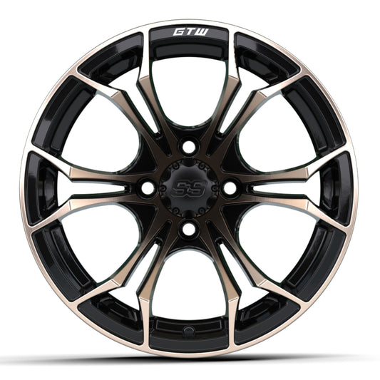 14″ GTW® Spyder Wheel – Matte Black with Bronze