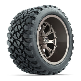 GTW Assault Matte Bronze 14 in Wheels with 23X10-R14 Nomad Steel Belt Radial All-Terrain Tires