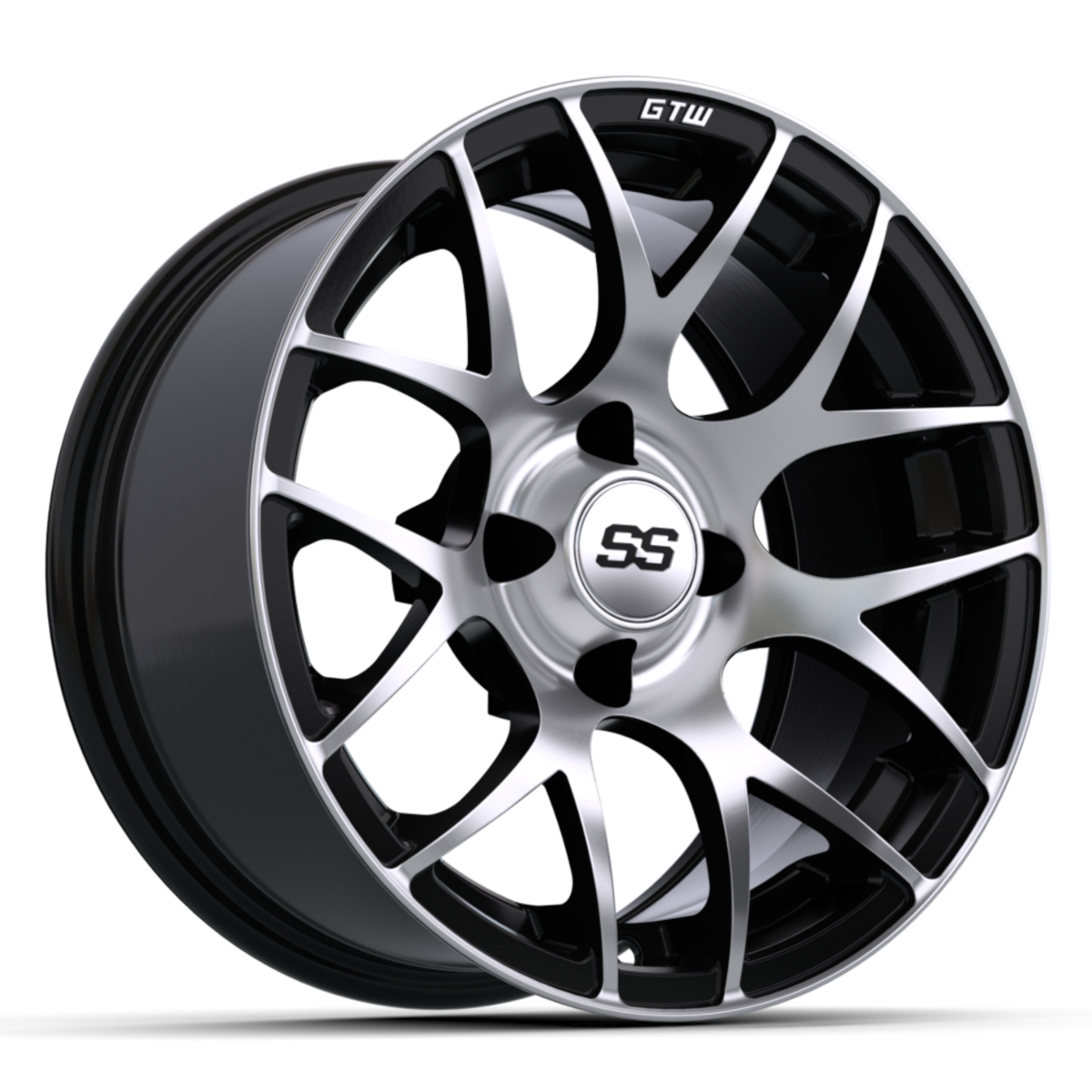 GTW Pursuit 14x7 Machined Black Wheel