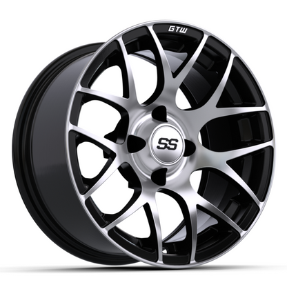 GTW Pursuit 14x7 Machined Black Wheel