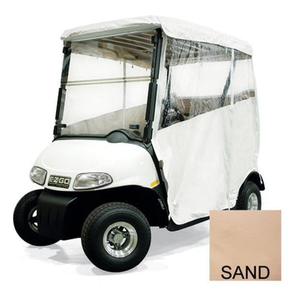 Sand 3-Sided Over-The-Top 2-Passenger Vinyl Enclosure for E-Z-GO T48