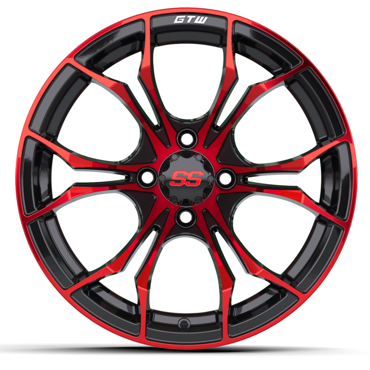 15″ GTW® Spyder Wheel – Black with Red