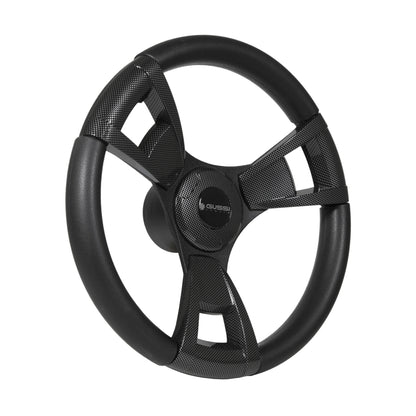 Gussi Italia® Model 13 Black/Carbon Fiber Steering Wheel For Club Car Precedent / Onward / Tempo