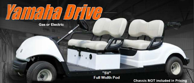 Yamaha Drive Bolt On Stretch Kit Gas/Electric SV Full Width Pod (Cart Not Included)