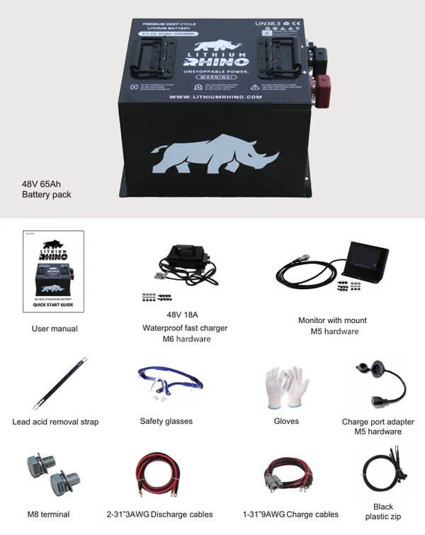 Lithium Rhino 48V 65AH Bundle