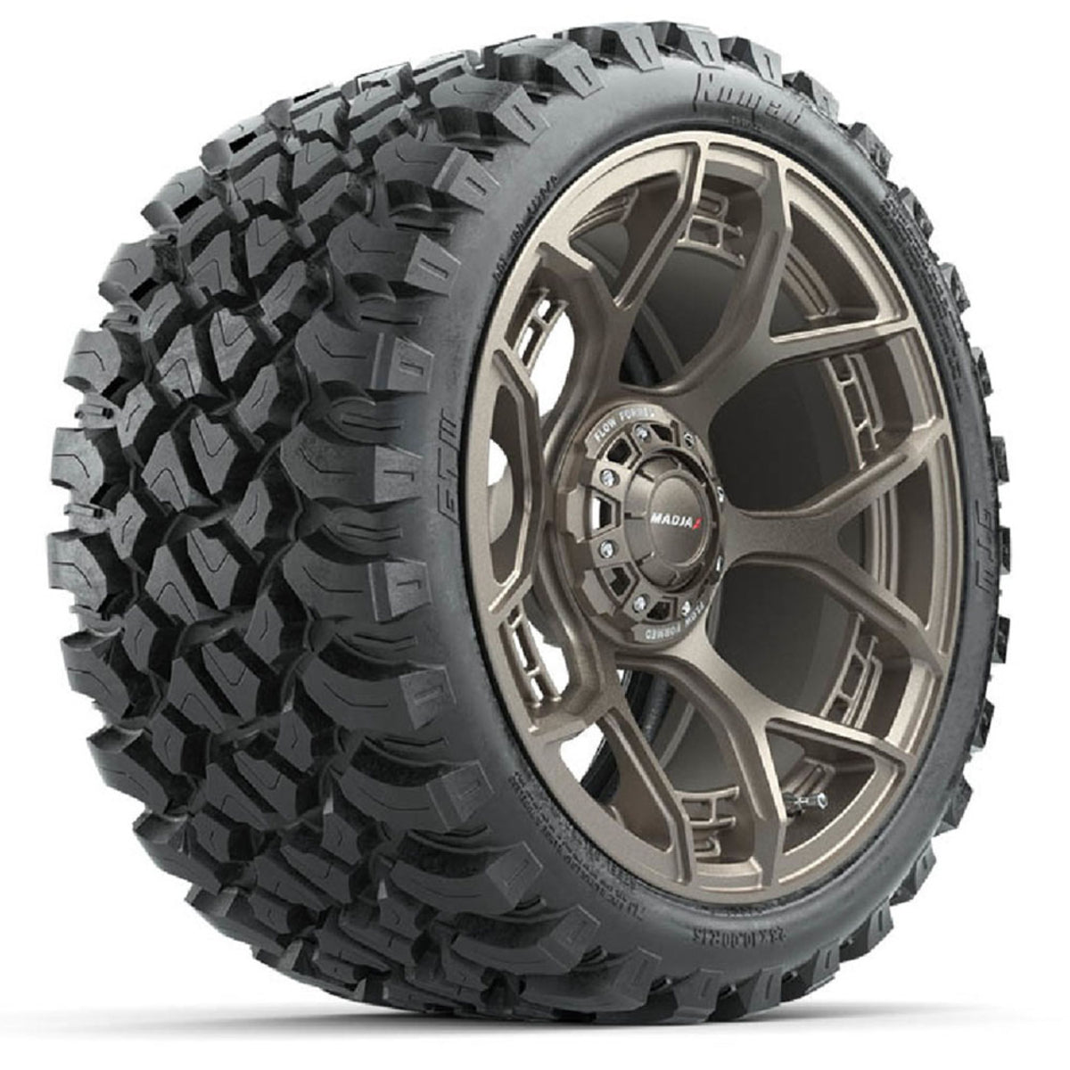 Set of (4) 15" MadJax® Flow Form Evolution Matte Bronze Wheels with GTW® Nomad Off Road Tires