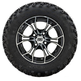 12 GTW Spyder Black and Machined Wheels with 22 Sahara Classic A/T  Set of 4