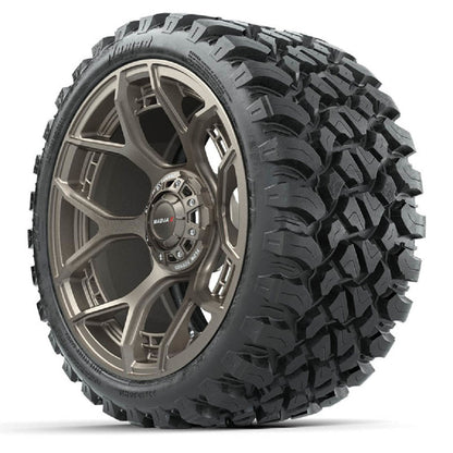 Set of (4) 15" MadJax® Flow Form Evolution Matte Bronze Wheels with GTW® Nomad Off Road Tires