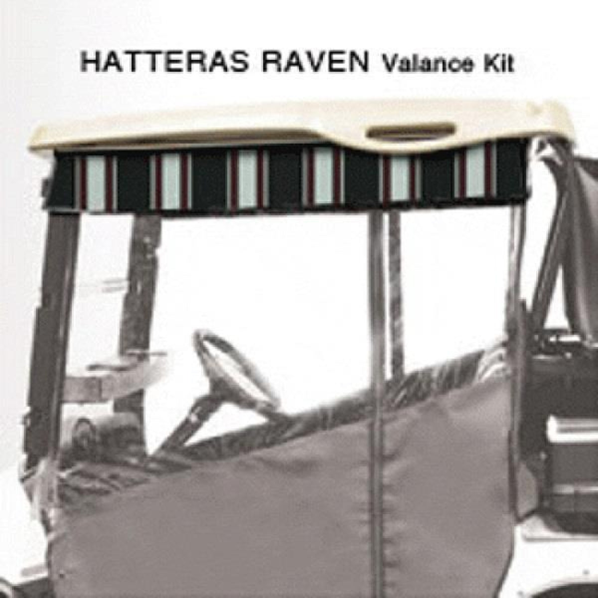 RedDot® Chameleon Valance With Hateras Raven Sunbrella Fabric For Yamaha Drive2 (Years 2017-Up)