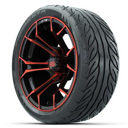 Set of (4) 14 in GTW Spyder Wheels with 205/40-R14 Fusion GTR Street Tires