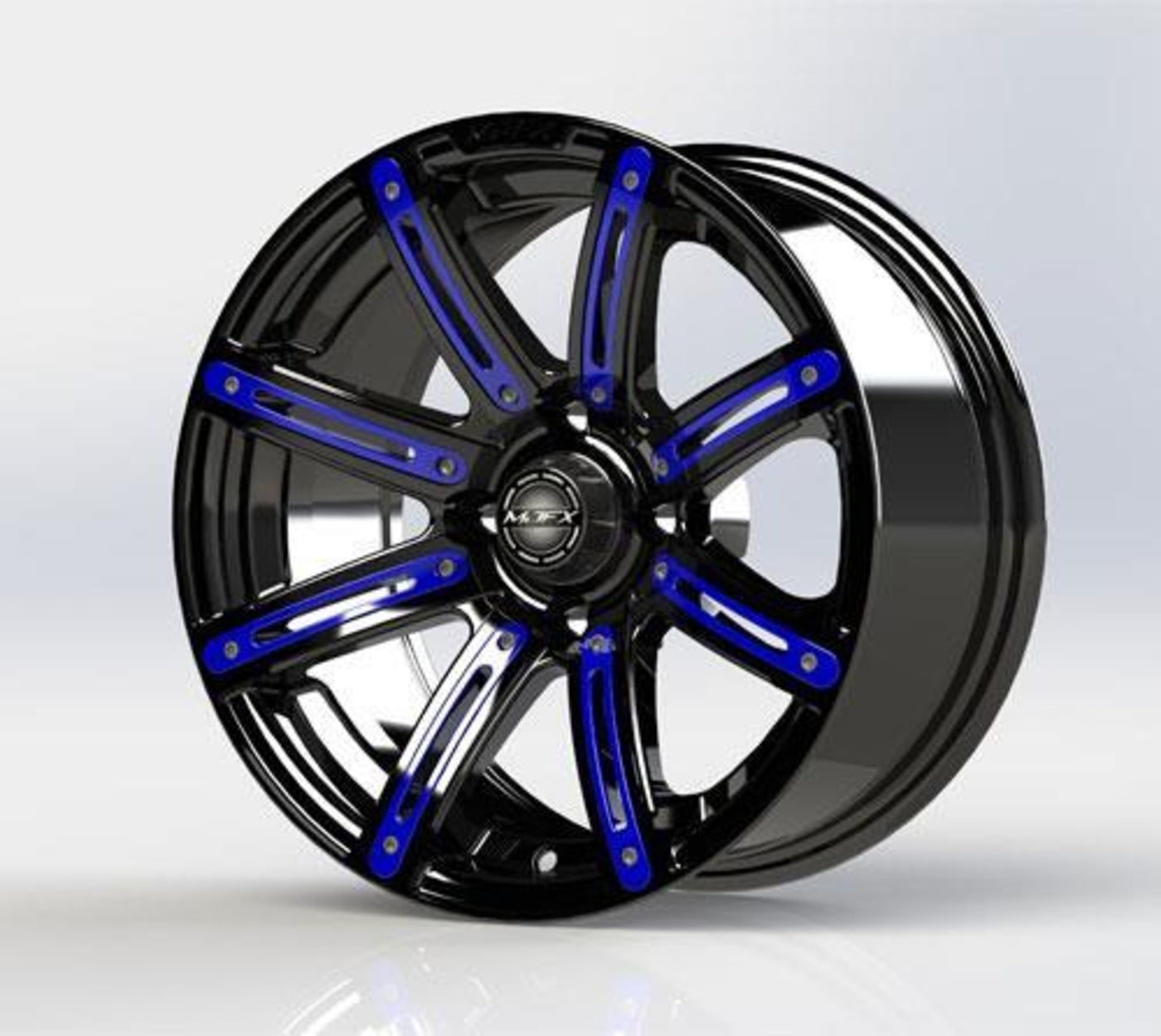 MadJax® Blue Wheel Inserts for 12x7 Illusion Wheel