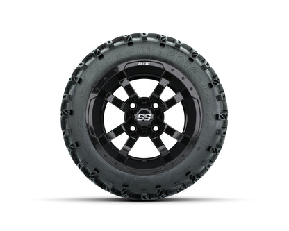 Set of (4) 10 in GTW Storm Trooper Wheels with 18x9.5-10 Sahara Classic All Terrain Tires