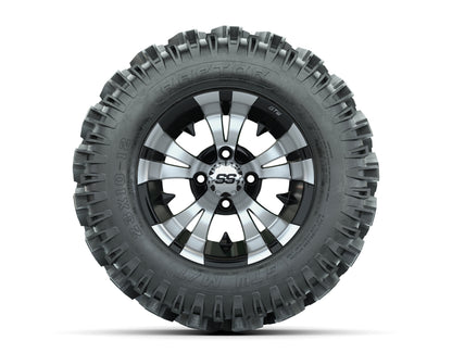 12” GTW Vampire Black and Machined Wheels with 23” Raptor Mud Tires – Set of 4