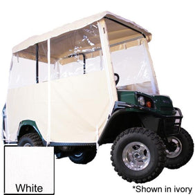 White 4-Passenger Over-The-Top Vinyl Enclosure For Yamaha G29/Drive w/80? RedDotTop