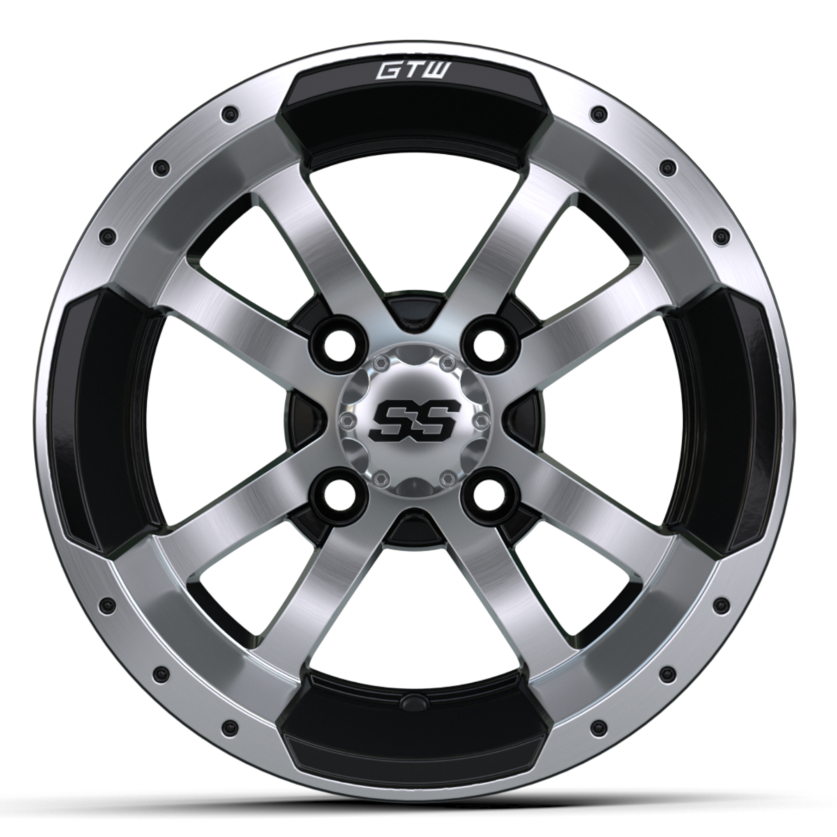 GTW Storm Trooper 12x7 Machined Black Wheel