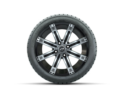 14 GTW Tempest Black and Machined Wheels with GTW Mamba Street Tires  Set of 4