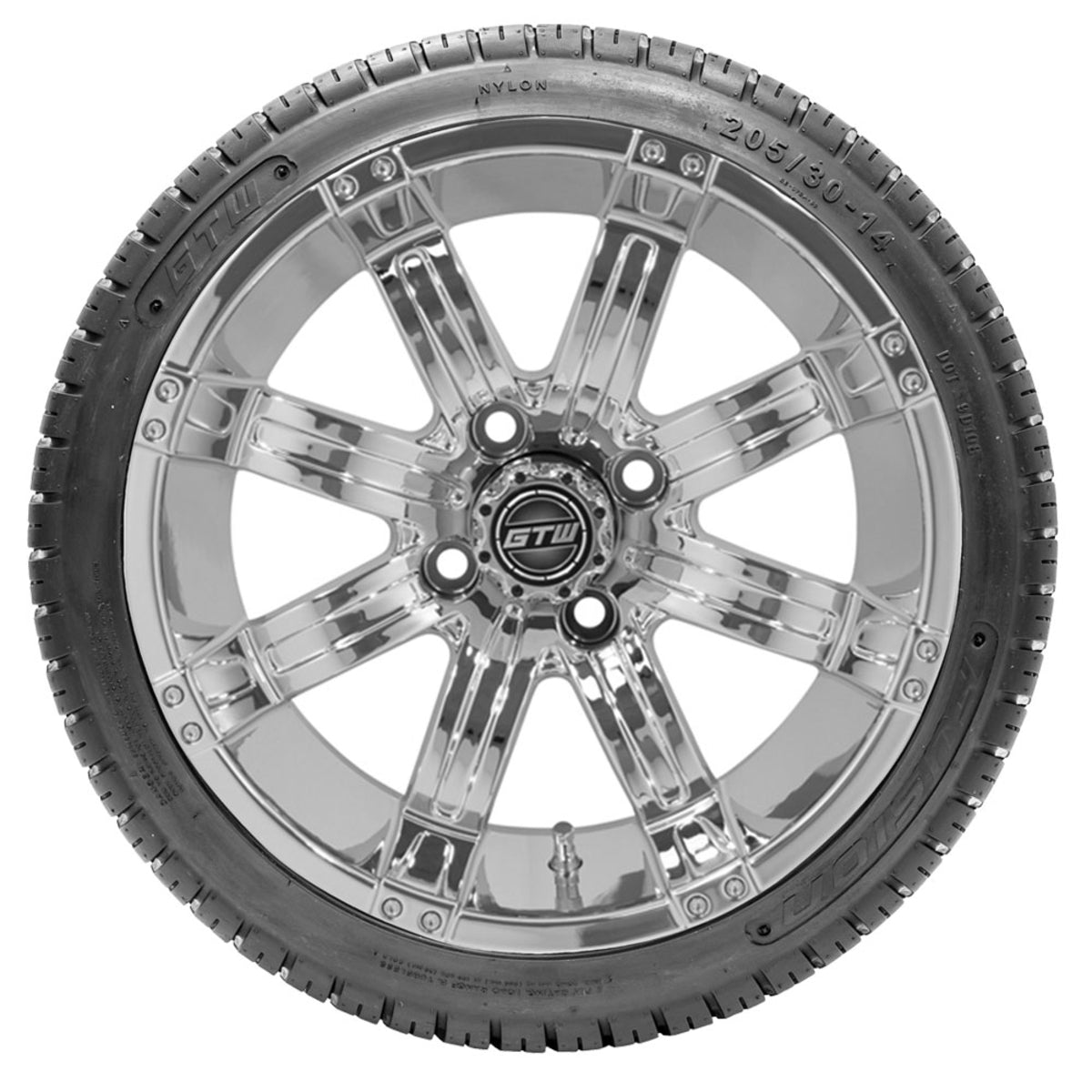 GTW 14” Tempest Wheels on Lo-Profile Fusion Tires – Set of 4