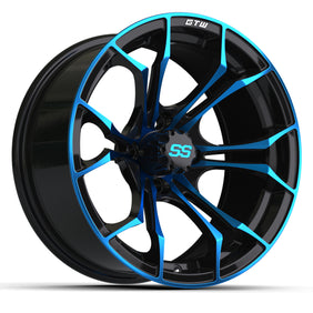 15? GTW® Spyder Wheel  Black with Blue
