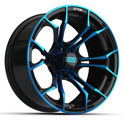 15″ GTW® Spyder Wheel – Black with Blue