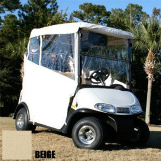 Club Car Precedent 2-Passenger Red Dot 3-Sided Beige Vinyl Enclosure (Years 2004-Up)