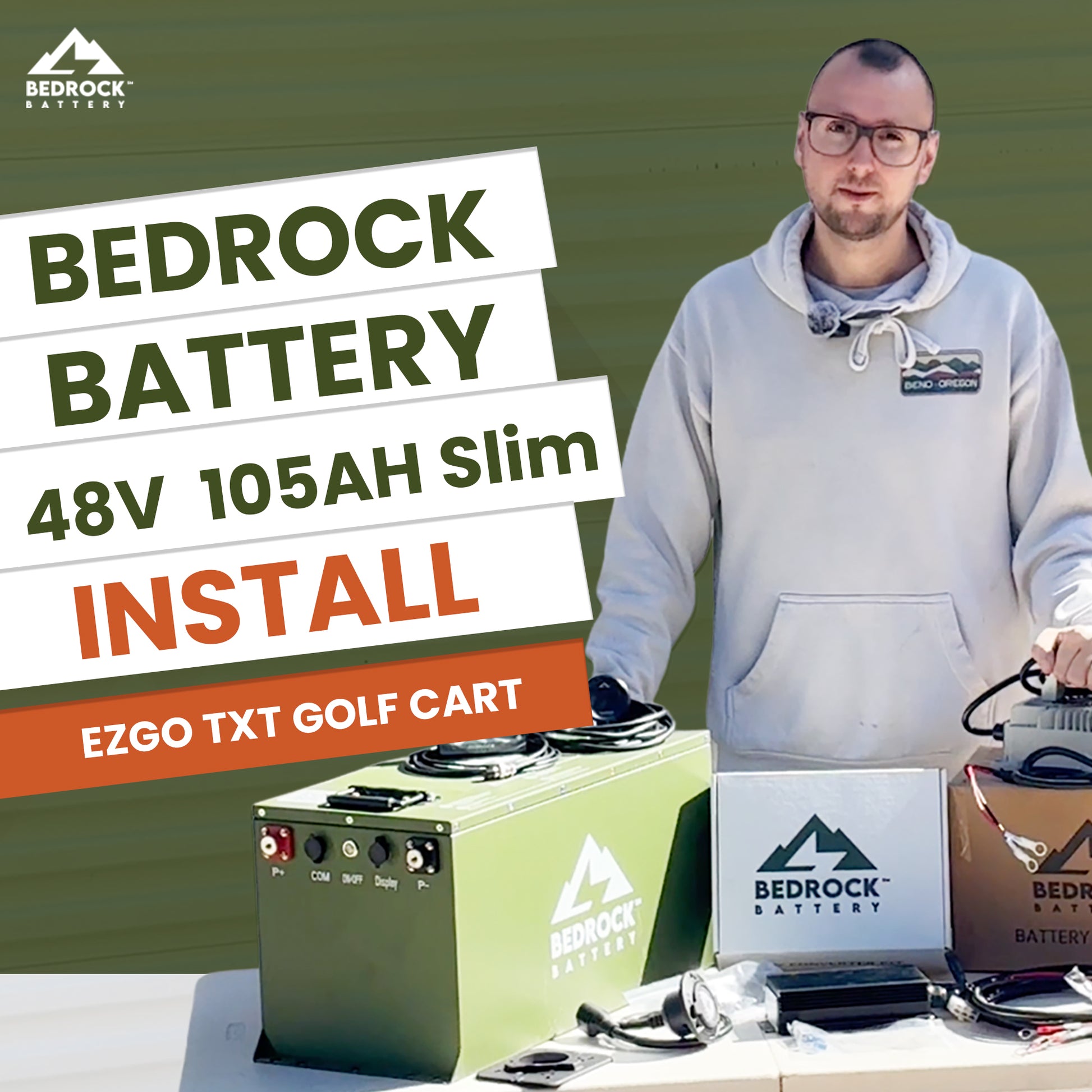 Bedrock Battery 48v 105ah Slim - EZGO TXT install
