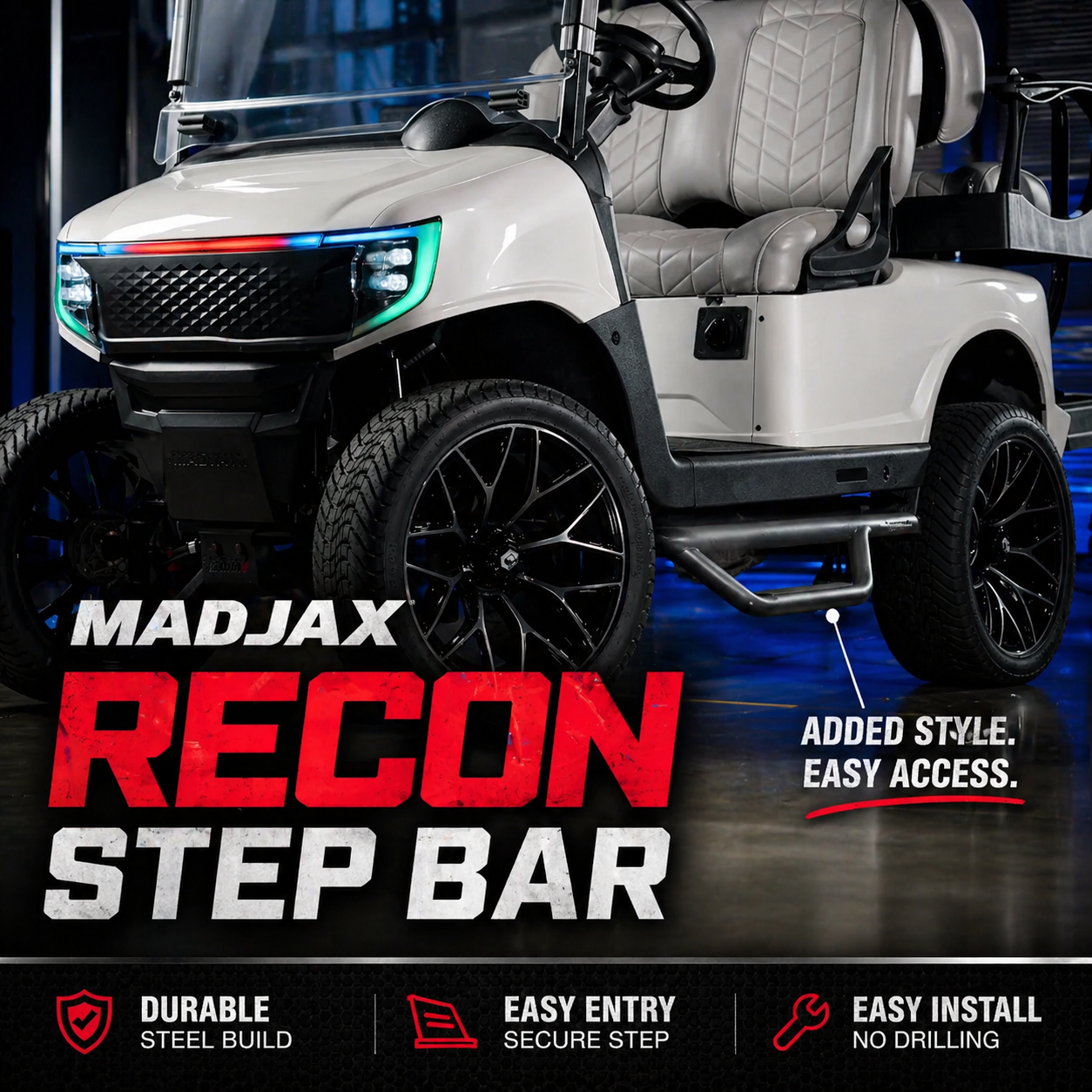MadJax XSeries X4 2023+ Recon Step Bar with Brackets