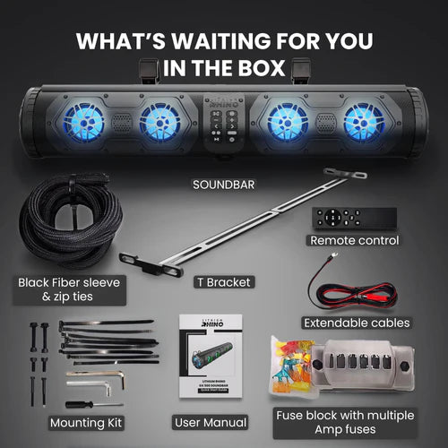 Lithium Rhino 33" Soundbar with T-Bracker Mount