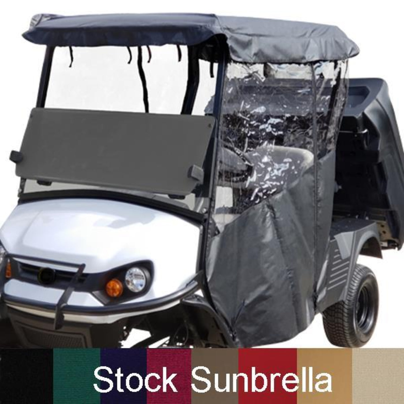 Cushman Hauler Over The Top 3 Sided Stock Sunbrella Enclosure