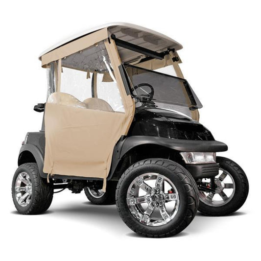 Club Car Precedent Beige 3-Sided Track-Style Enclosure w/Ultra Seal & Hooks (Years 2004-Up)