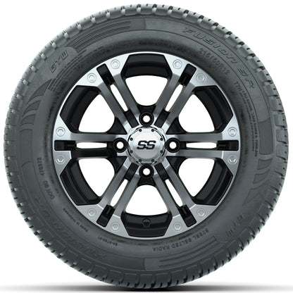 Set of (4) 12 in GTW Specter Wheels with 215/50-R12 Fusion S/R Street Tires