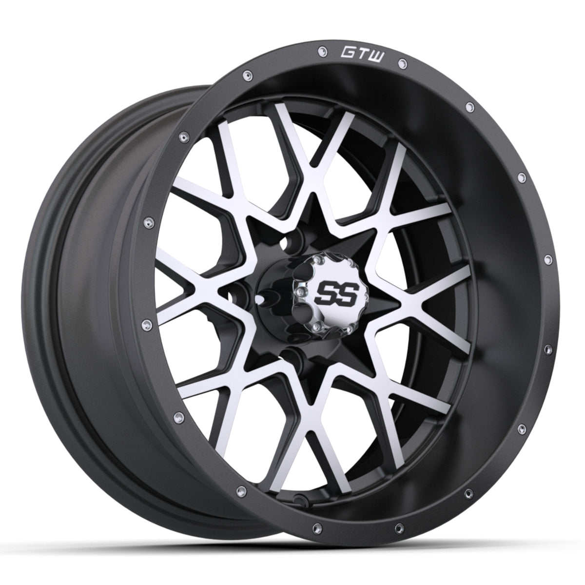 Vortex 2 Wheel, 14X7, Matte Gray/Matte Machined