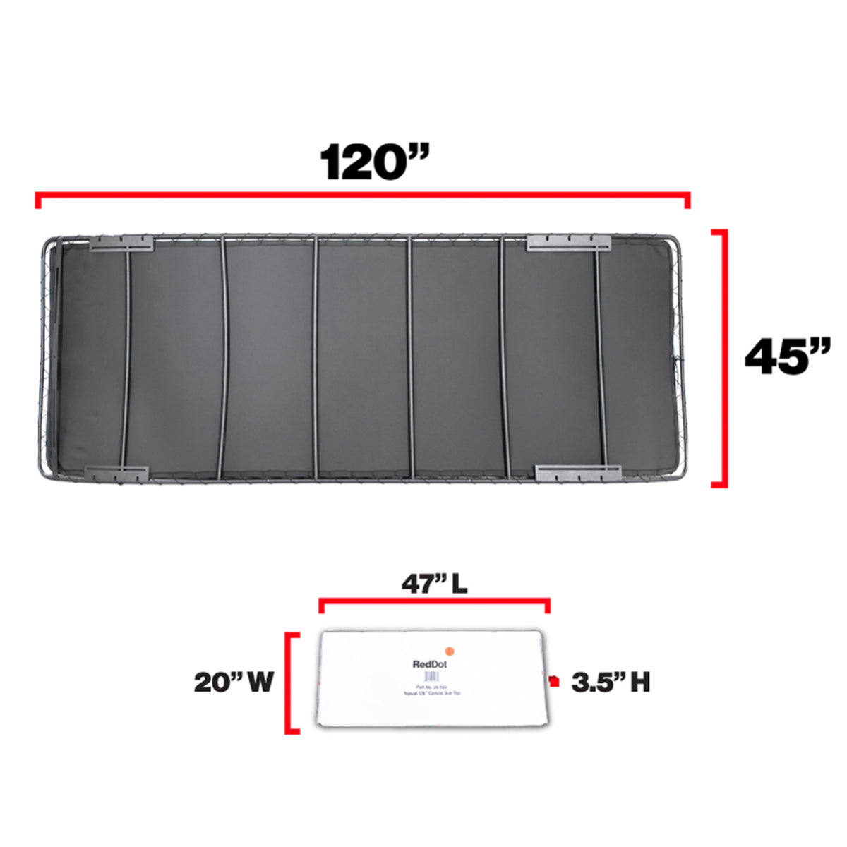 120 RedDot TopSail Bimini Style Sun Top