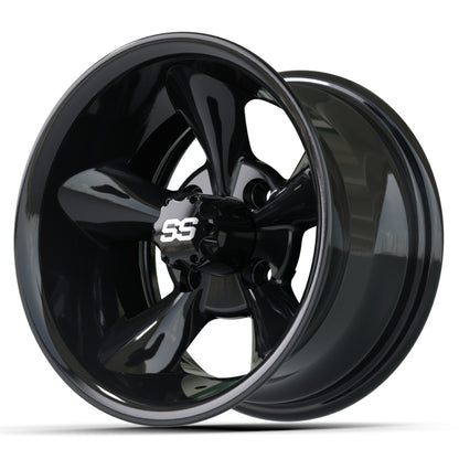 GTW Godfather Wheel, 12X7 Black – wheel, side angle view
